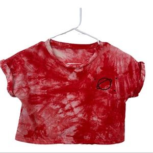 Unbranded Tie Dye Cropped Top Satellite Cotton / Spandex